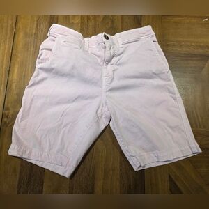 American Eagle Longboard Light Pink Chino Shorts Sz 30 Prep Classic Distressed
